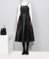 black midi sleeveless dress
